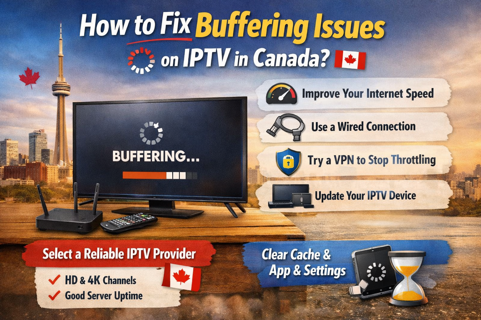 How to Fix Buffering Issues on IPTV in Canada?