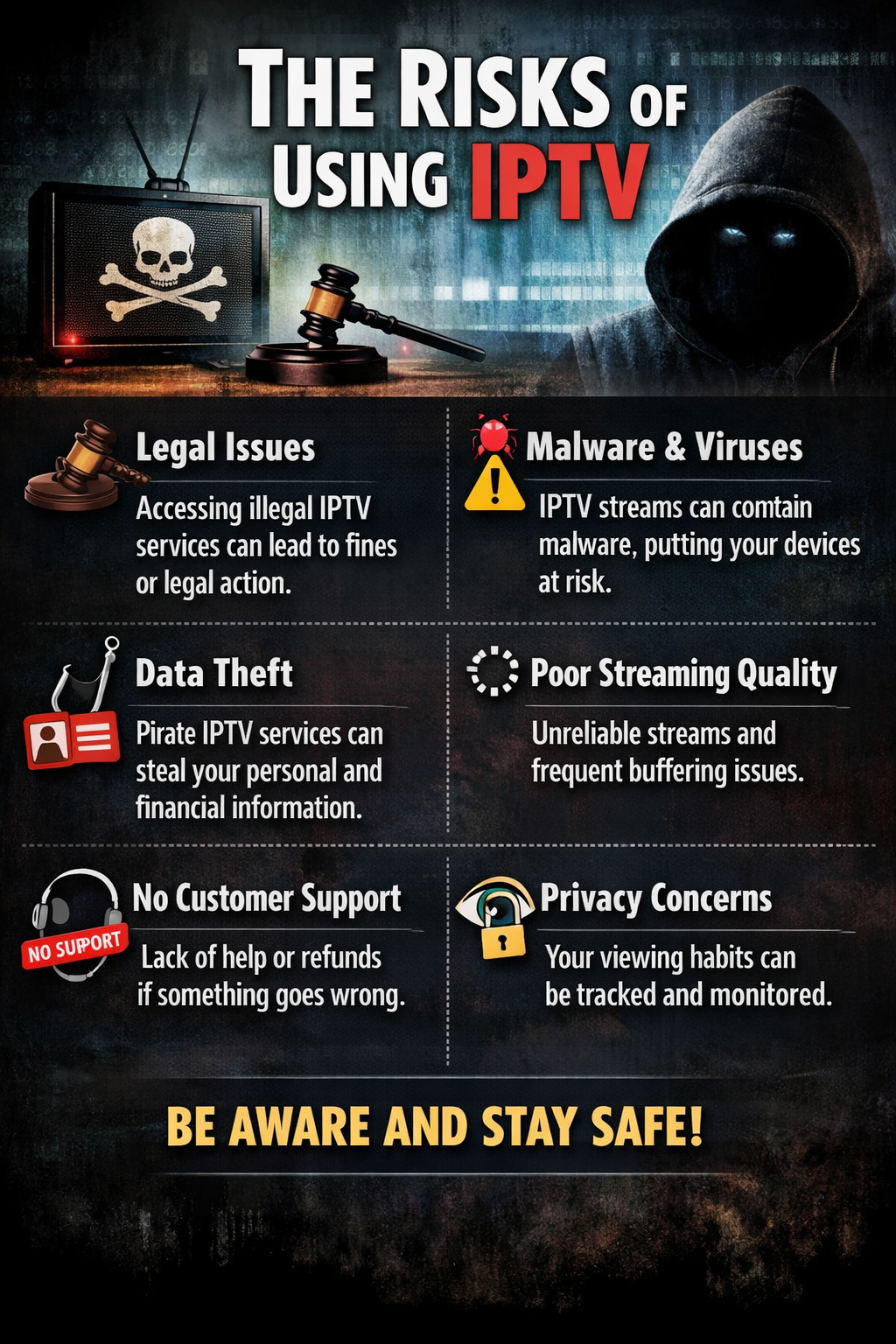 What are the risks of using IPTV?